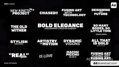 Kinetic Text Animation | AE Titles template preview