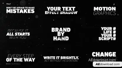 Kinetic Text Animation _AE Titles template preview