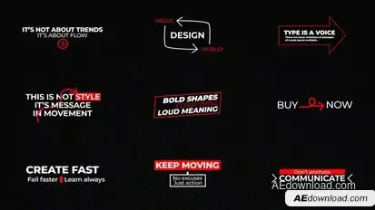 Kinetic Text Animation | After Effects Titles template preview