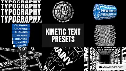 Kinetic Text Animations Pack Titles template preview