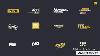 Kinetic Text Animations V 0.4 Titles template preview