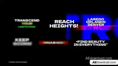 Kinetic Text Animator | AE Titles template preview
