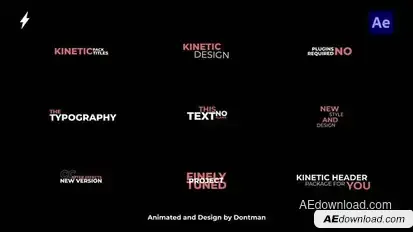 Kinetic Text Titles 1.0 | AE Titles template preview