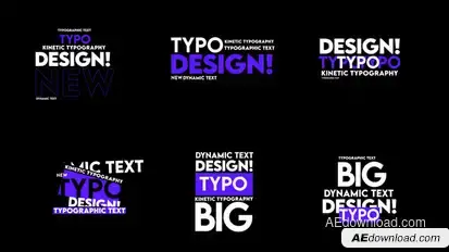 Kinetic Text Ver 2 Titles template preview