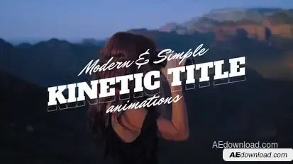 Kinetic Title Animations Titles template preview