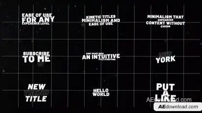 Kinetic Titles 1.0  AE Titles template preview