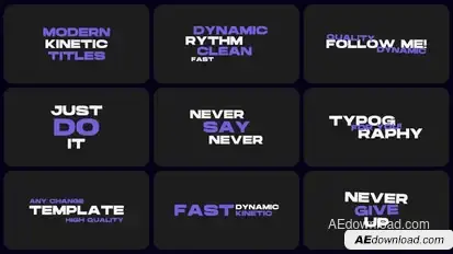 Kinetic Text Titles 2.0 | After Effects Titles template preview