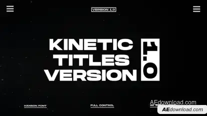 Kinetic Titles 2.0 | After Effects Titles template preview