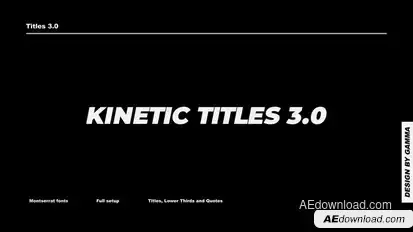 Kinetic Titles 3.0 | After Effects Titles template preview