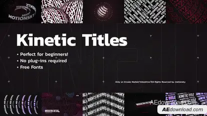 Kinetic Titles Titles template preview