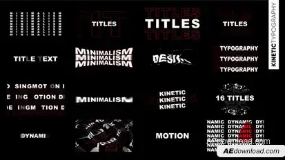 Kinetic Titles Titles template preview