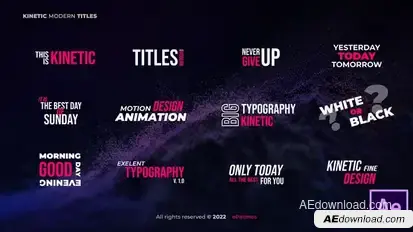 Kinetic Titles Titles template preview