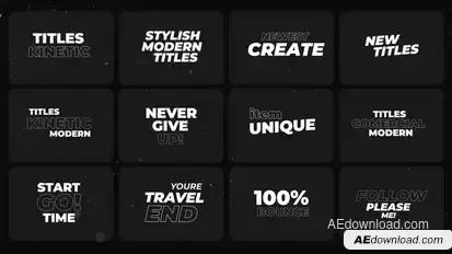 Kinetic Titles Titles template preview