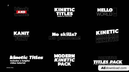 Kinetic Titles 6.0 | After Effects Titles template preview