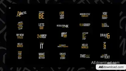 Kinetic Titles | AE Titles template preview