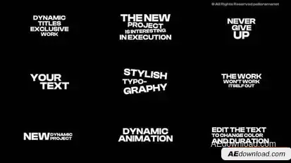 Kinetic Titles | AE Titles template preview