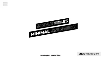 Kinetic Titles | After Effects Titles template preview
