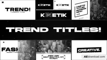 Kinetic Titles | After Effects Titles template preview