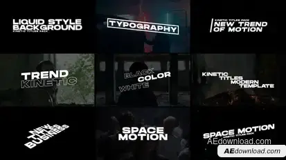 Kinetic Titles | After Effects Titles template preview