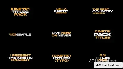 Kinetic Titles | After Effects Titles template preview