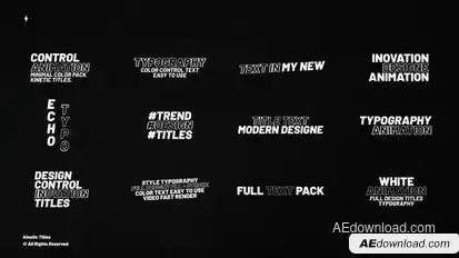 Kinetic Titles Animation | After Effects Titles template preview
