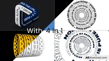 Kinetic Titles Pack Titles template preview