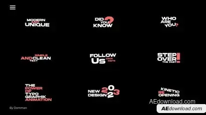 Kinetic Typography 1.0 | AE Titles template preview