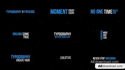 Kinetic Typography Elements template preview
