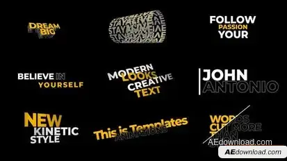 Videohive Kinetic Typography 46668104 Titles template preview