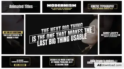 Kinetic Typography Titles template preview