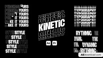 Kinetic Typography Titles template preview
