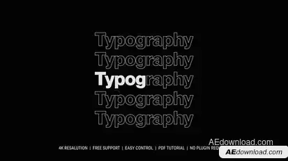 Kinetic Typography Titles template preview