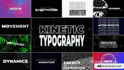 Kinetic Typography Titles template preview