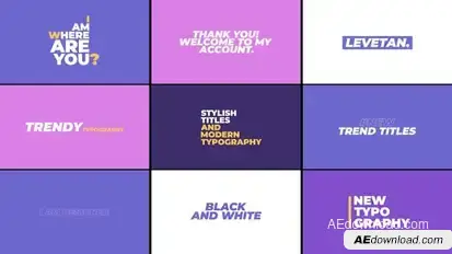 Kinetic Typography | After Effects Titles template preview