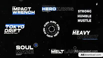 Kinetic Typography | After Effects Titles template preview