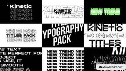 Kinetic Typography | After Effects Titles template preview