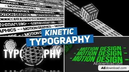 Kinetic Typography Pack - looping animation broadcast-packages template preview