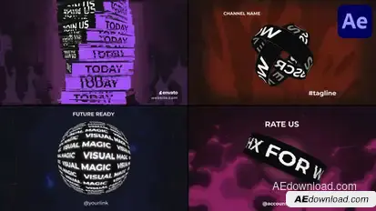 Kinetic Typography Scenes for After Effects Openers template preview