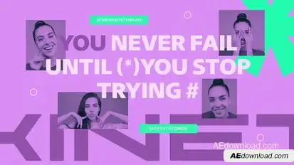 Kinetic Typography Slides Titles template preview