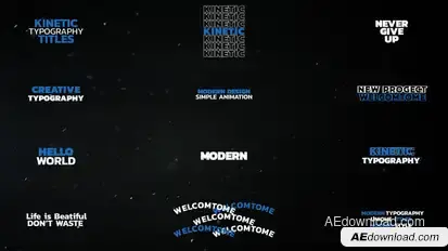 Kinetic Typography Titles | AE Titles template preview