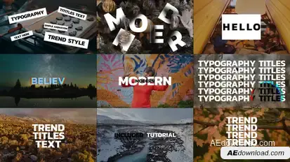 Kinetic Typography Titles | AE Titles template preview