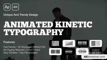 Kinetic Typography Titles | After Effects Titles template preview