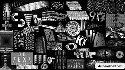 Kinetic Typography Trending Posters broadcast-packages template preview