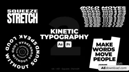 Kinetic Typography v2 Titles template preview