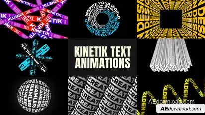 Kinetik Text Animations Pack Openers template preview