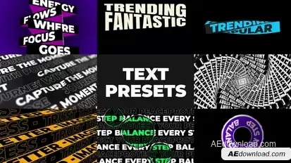 Kinetik Typography Animation Titles template preview