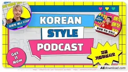 Korean TV Show Broadcast Promo Openers template preview