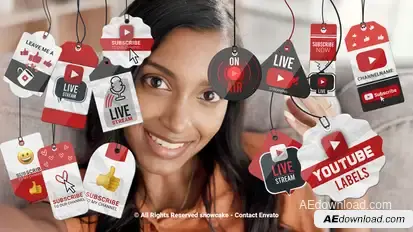 Labels YouTube Elements template preview
