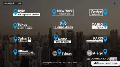 Location Titles | After Effects Elements template preview
