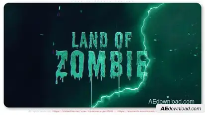 Land of Zombie Trailer Video Displays template preview